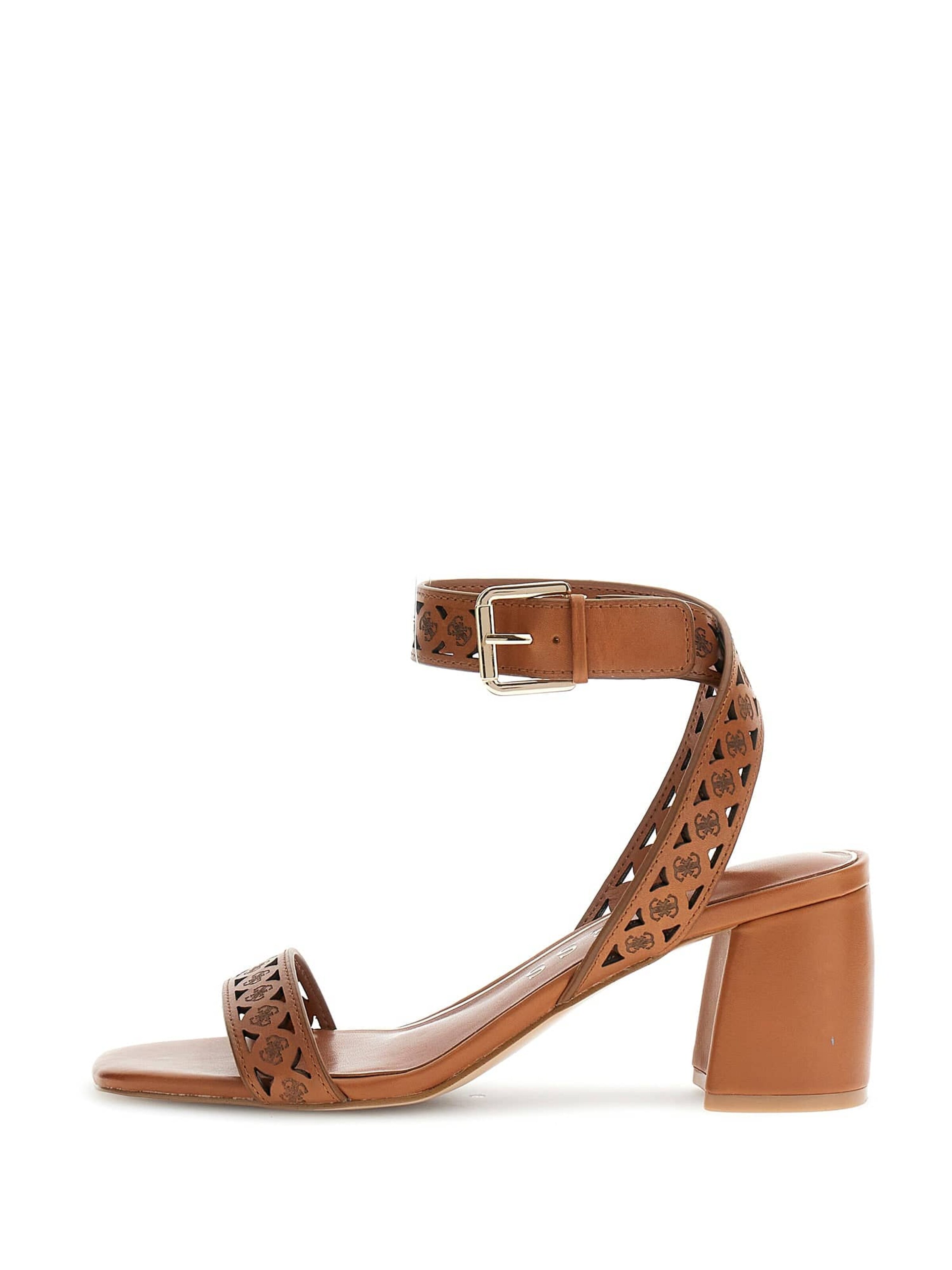 GUESS Strap Sandals 'Gastine' in Brown: front