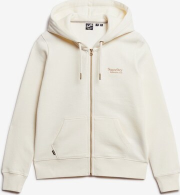 Superdry Zip-Up Hoodie 'Essential' in White: front