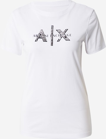 T-shirt ARMANI EXCHANGE en blanc : devant