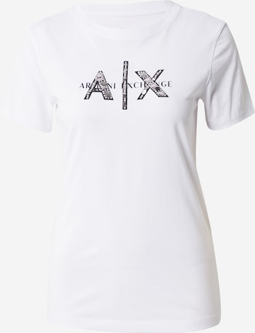 Tricou de la ARMANI EXCHANGE pe alb: față