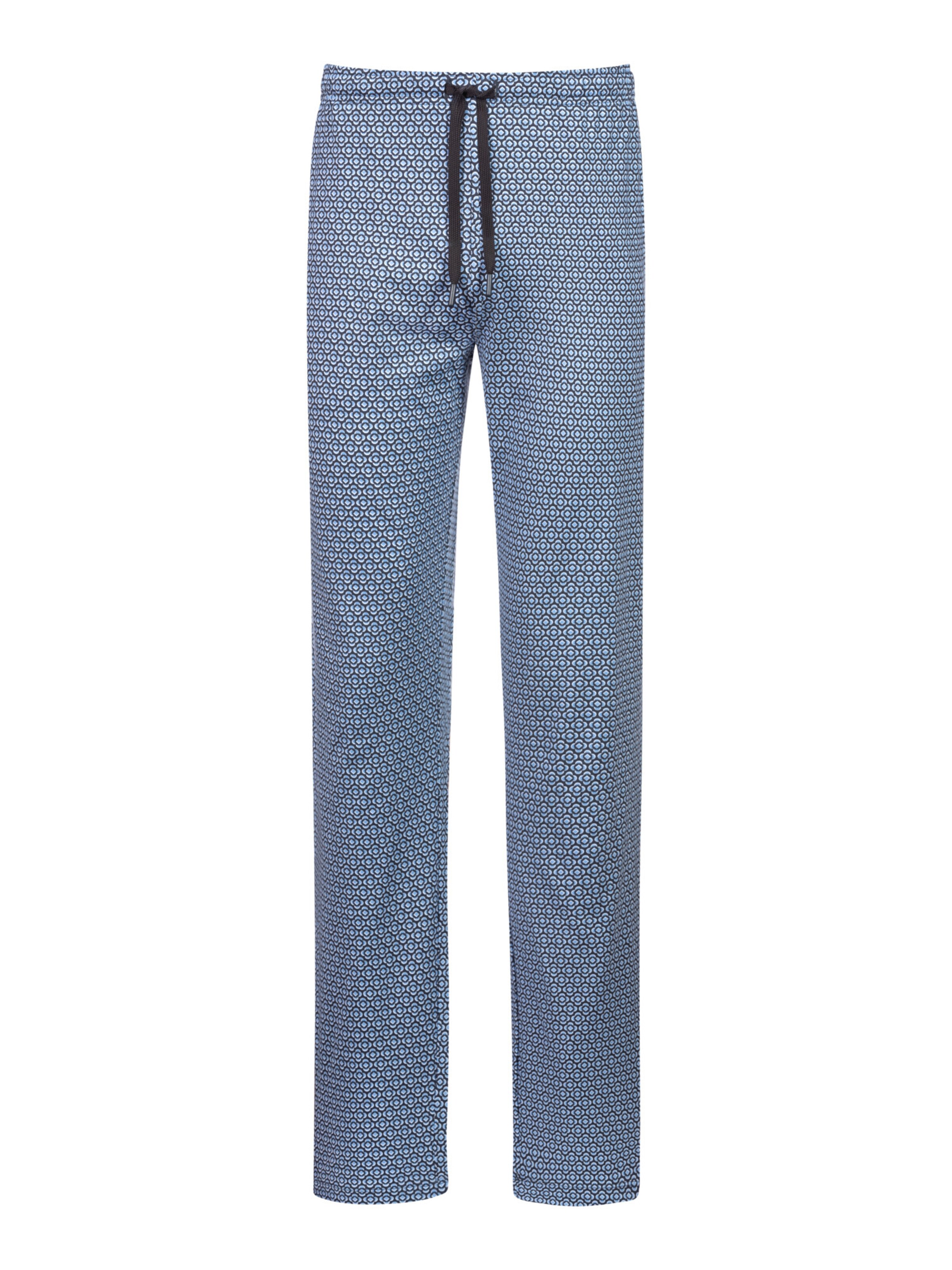 Mey Pyjamabroek 'Round Geo' in Blauw: voorkant
