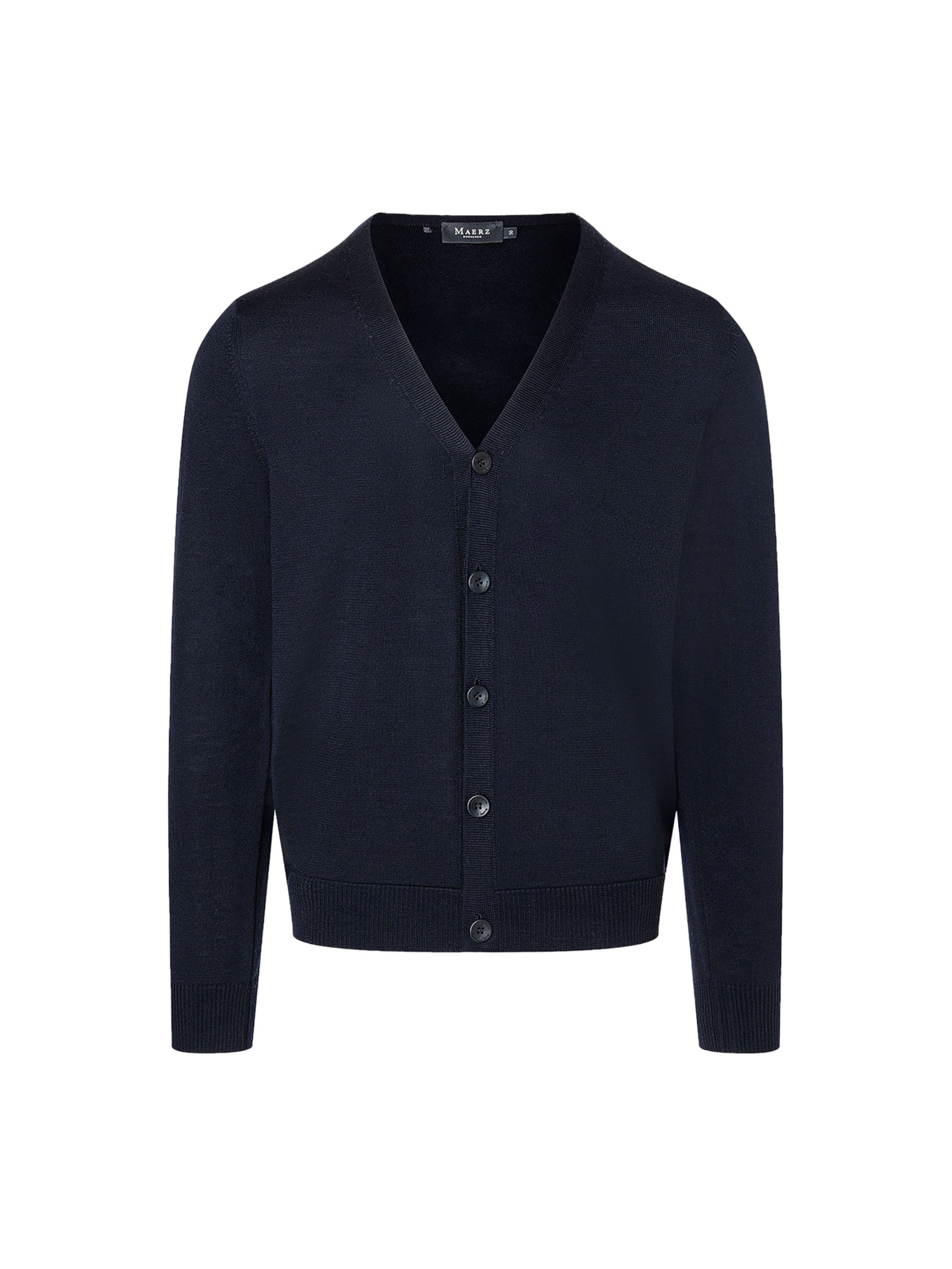 Vestes en maille MAERZ Muenchen en bleu : devant