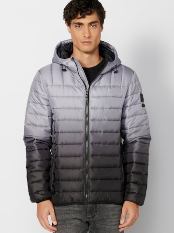 KOROSHI Zimní bunda – šedá: přední strana