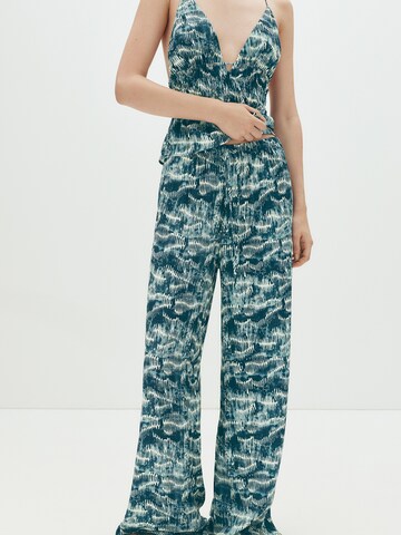 Pull&Bear Bő szár Nadrág - kék: elől