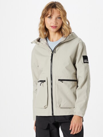 JACK WOLFSKIN Outdoor Jacket 'Rebel' in Grey: front