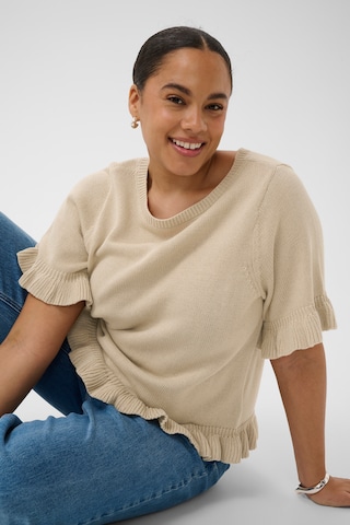 KAFFE CURVE - Jersey 'KClindsy' en beige