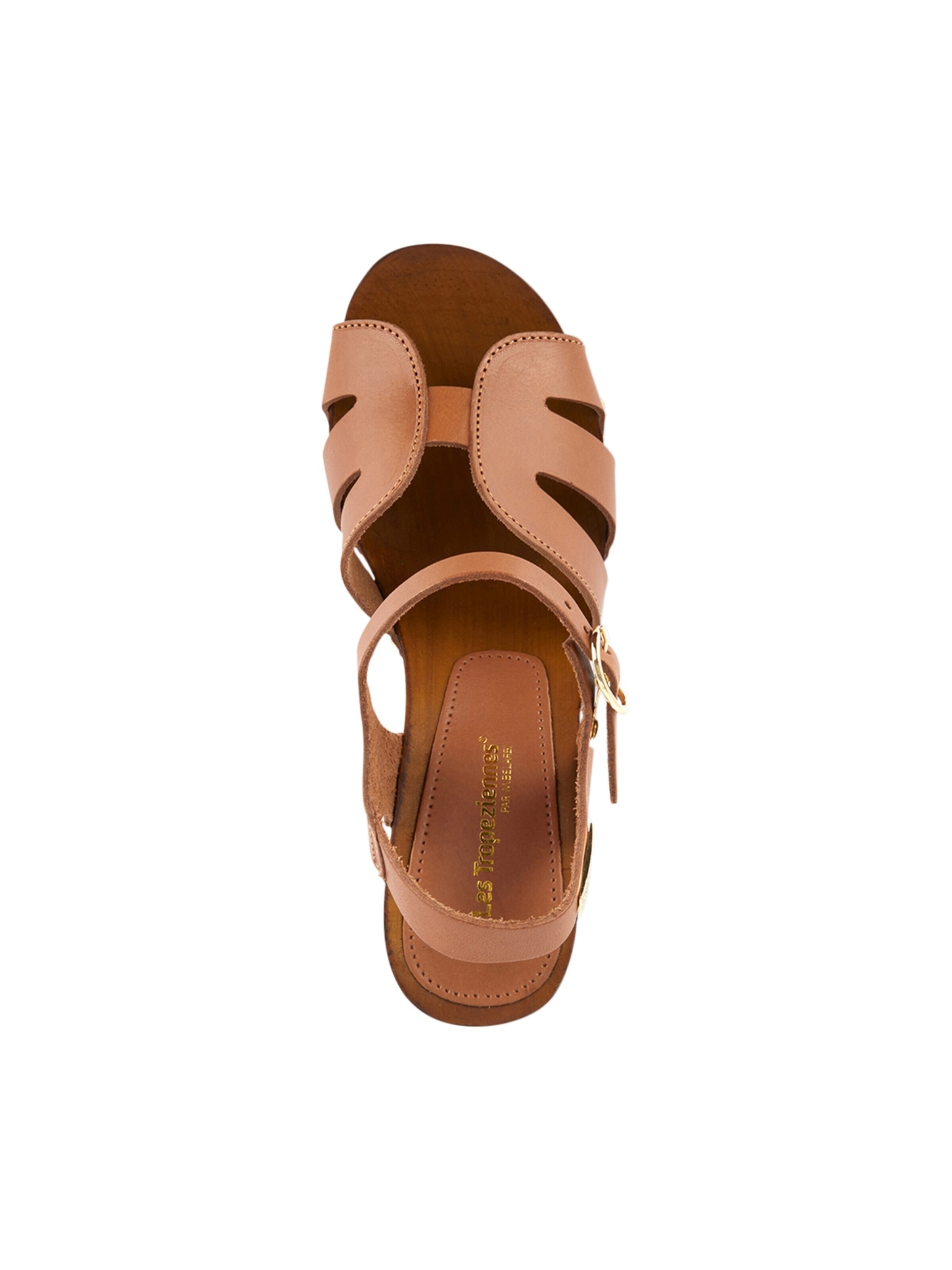 Les Tropéziennes - Sandalias 'Tabara – Ledersandalen mit Absatz' en marrón