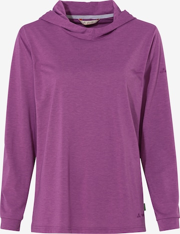 VAUDE Sweatshirt 'Mineo LS HO' in Purple: front