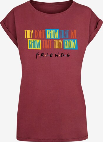 ABSOLUTE CULT T-Shirt 'Friends - They Don't Know' in Rot: predná strana