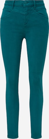 comma casual identity Skinny Broek in Groen: voorkant