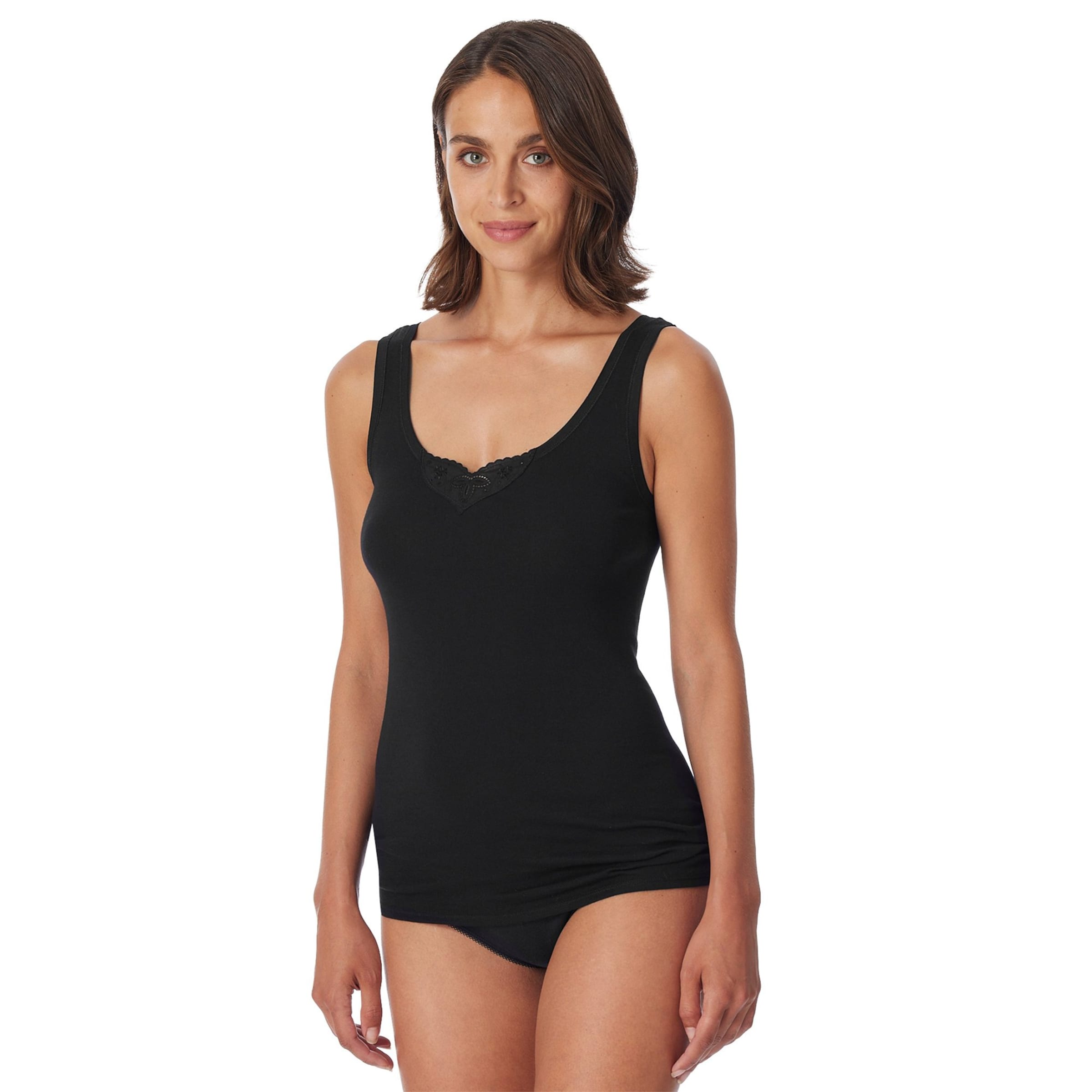 SCHIESSER Trikó és alsó póló - fekete: elől