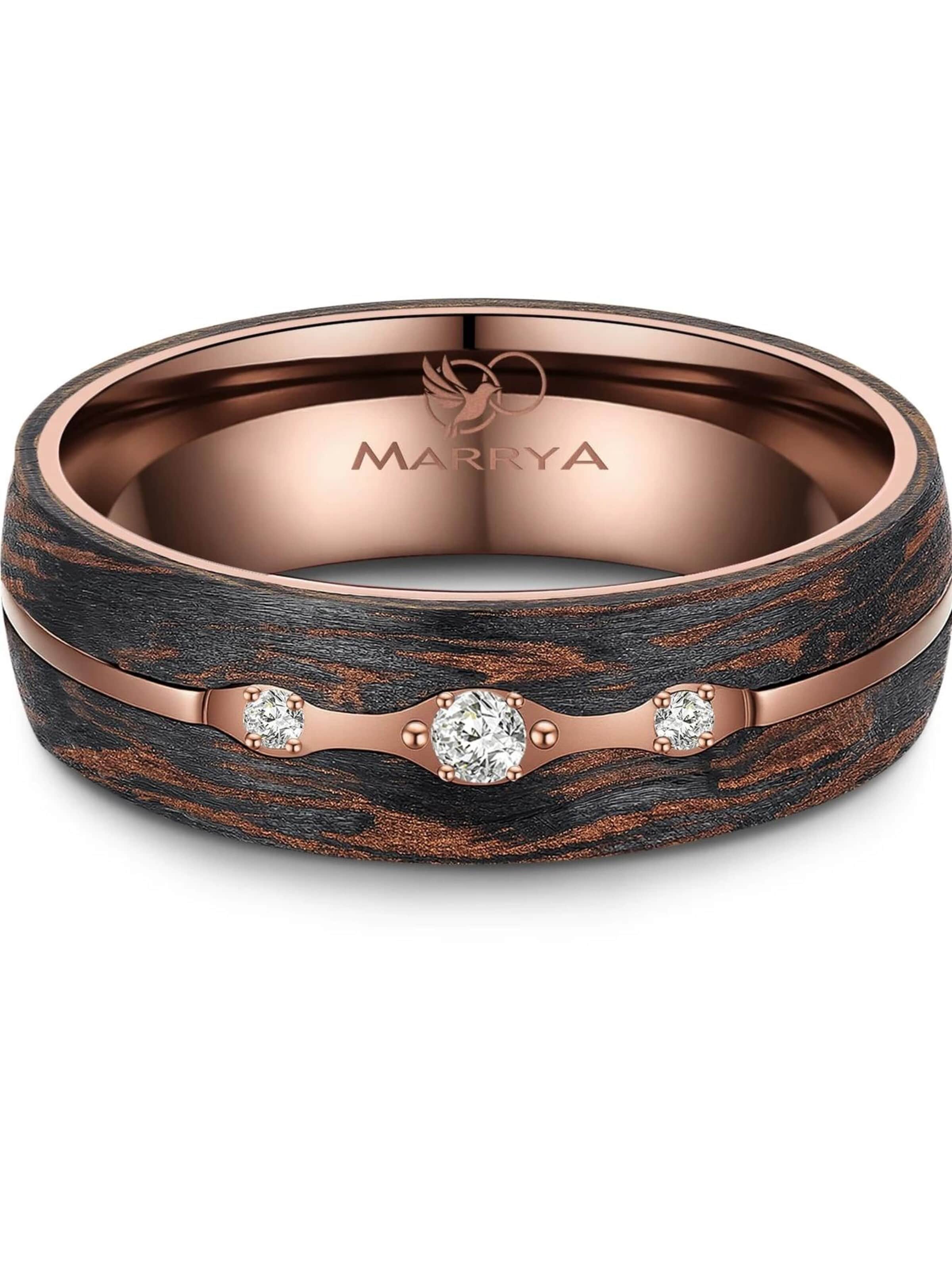 MARRYA Ring 'MARRYA Ehering CB-02 Carbon-Bronze' in Bruin