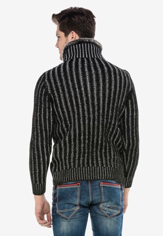 CIPO & BAXX Strickpullover 'CP212' in Schwarz