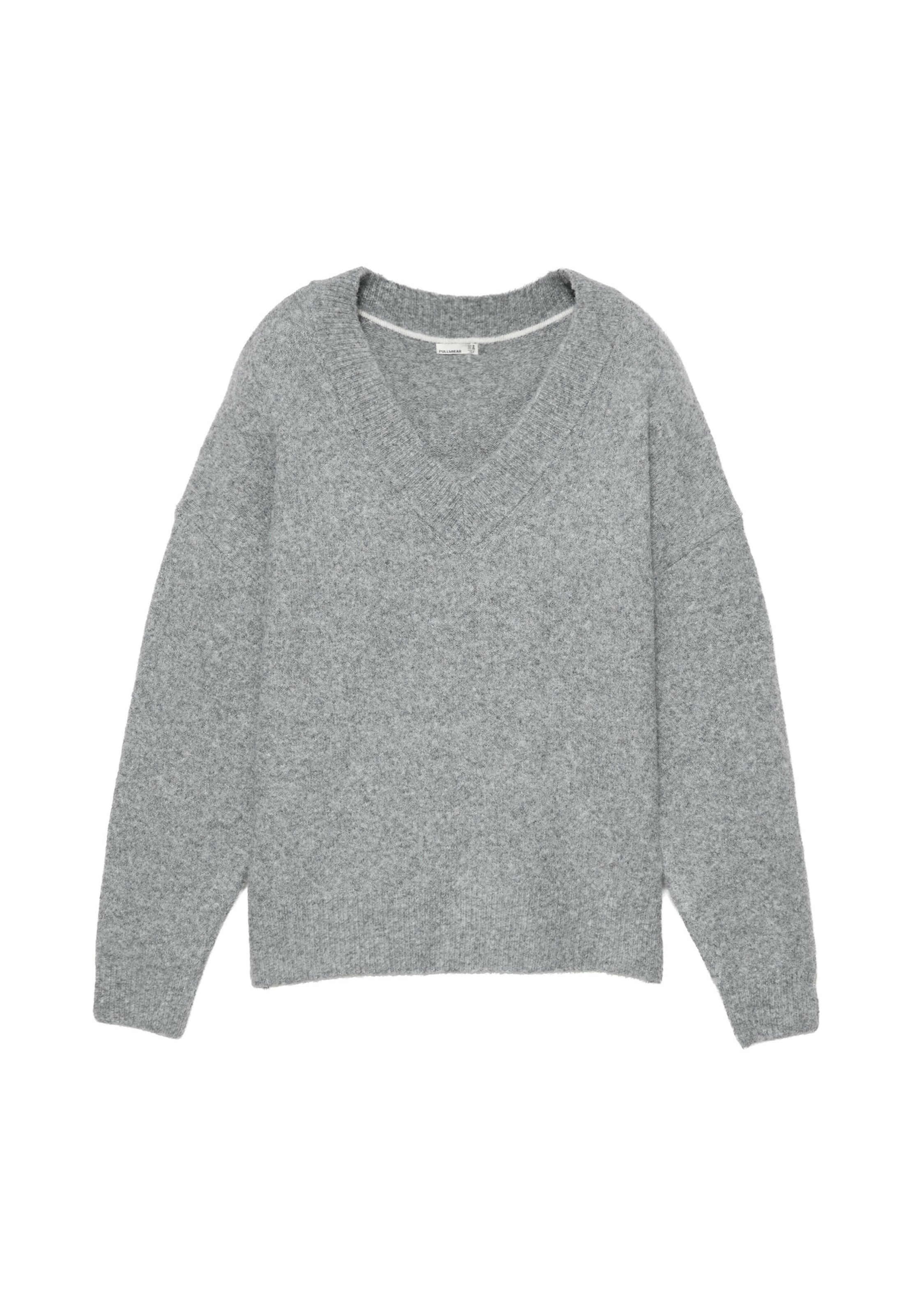 Pull&Bear Sweater in Grey: front