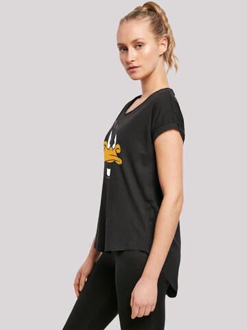 F4NT4STIC Shirt 'Looney Tunes Daffy Duck Big Face' in Zwart