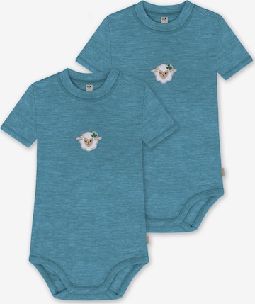 Barboteuse / body 'Tihoi' normani en bleu : devant