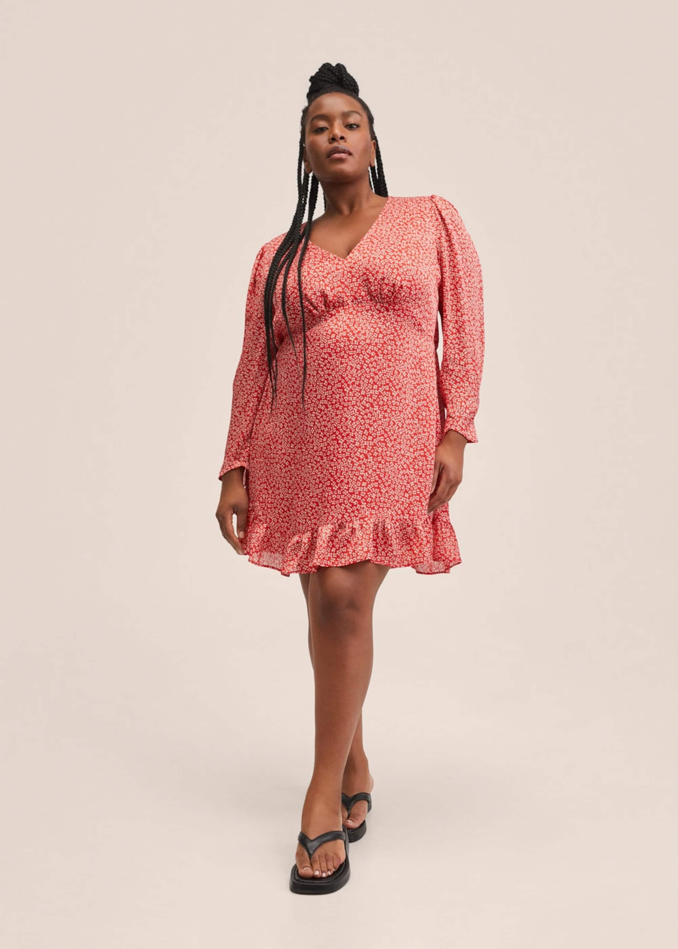 MANGO Dress Portofin in Red ABOUT YOU