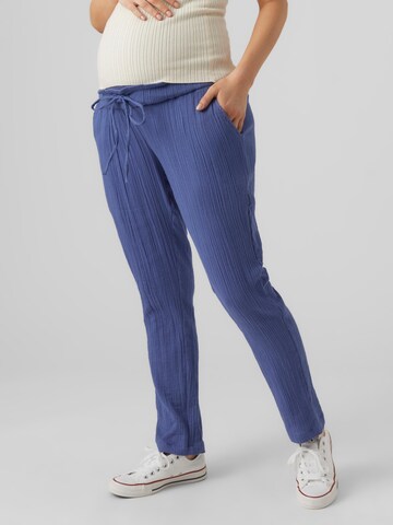 MAMALICIOUS Regular Trousers 'CORA' in Blue: front