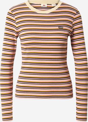 LEVI'S ® Shirt 'Long Sleeved Baby Tee' in Geel: voorkant