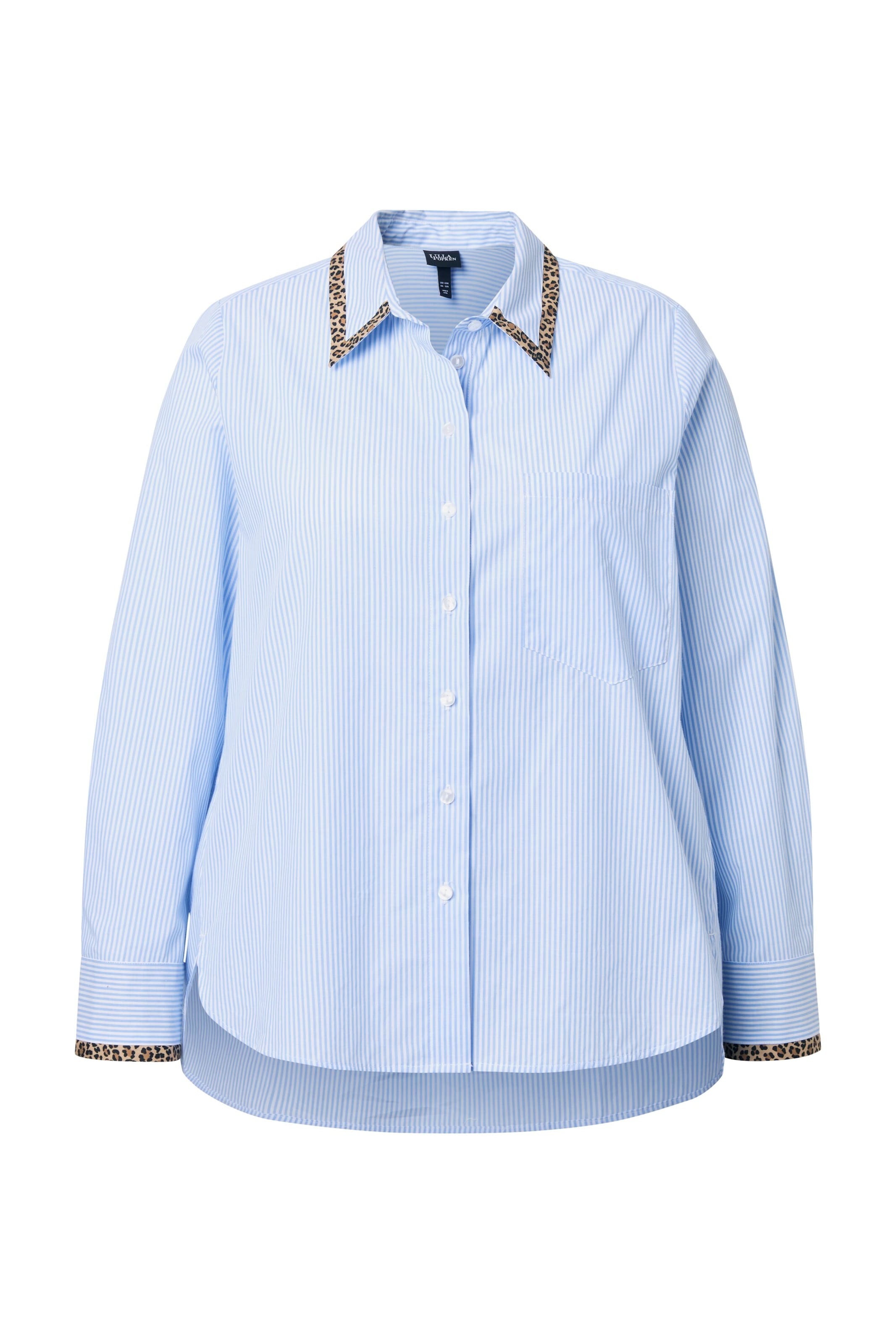 Ulla Popken Blouse in Blauw: voorkant