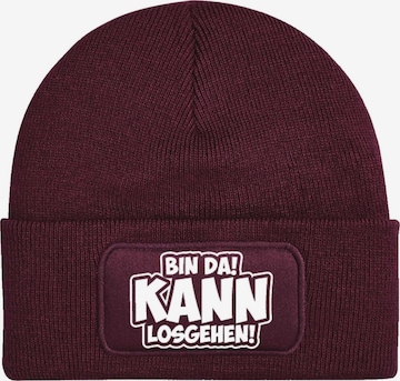Youth Designz Beanie 'Bin da, kann losgehen' in Red: front