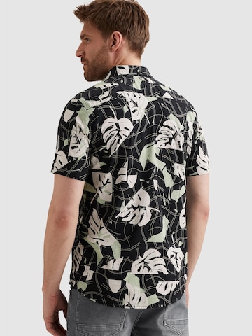 PME Legend Regular fit Skjorta 'Shirt with short sleeves in slub cotton' i blå