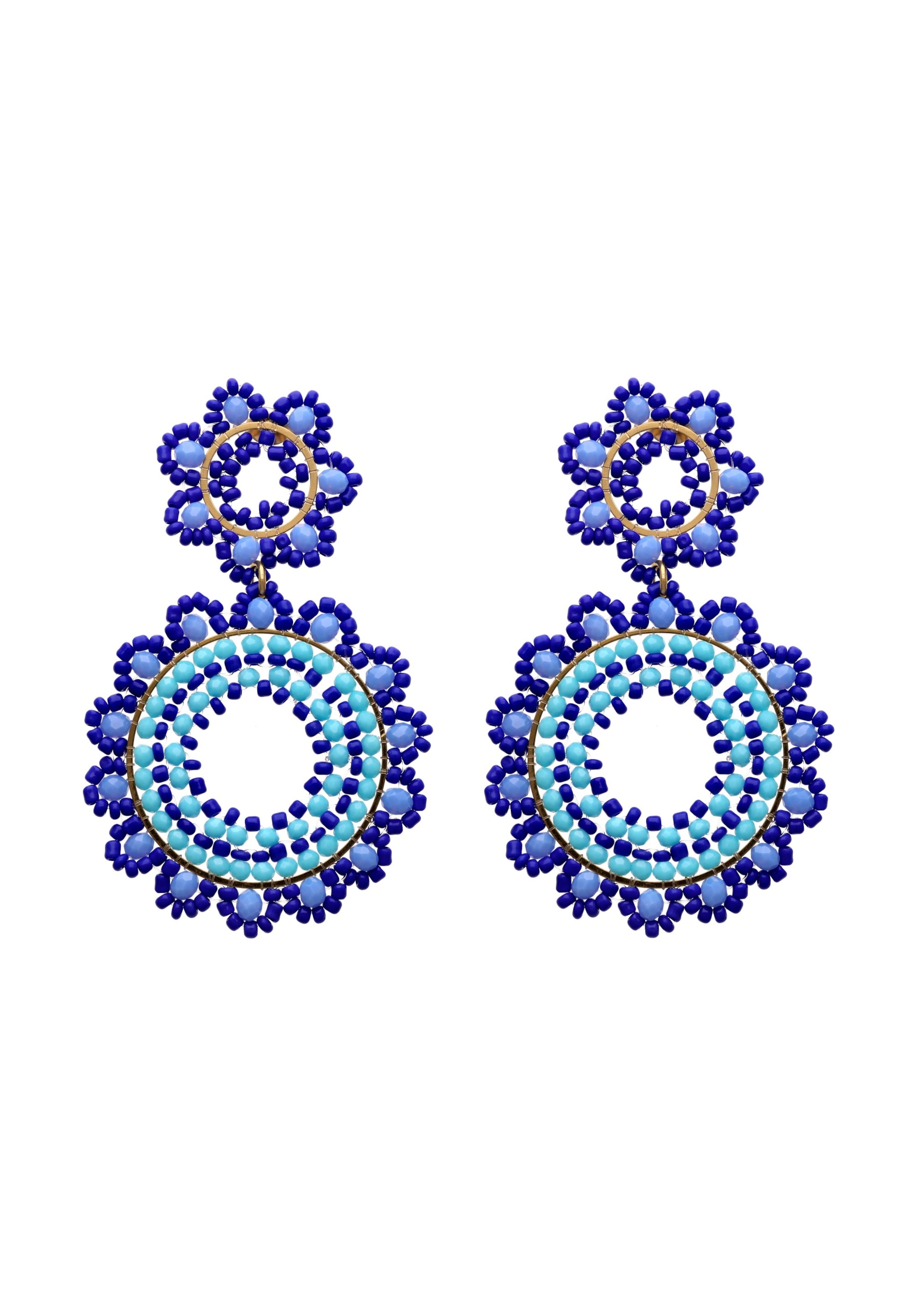 IZIA - Pendientes en azul: frente