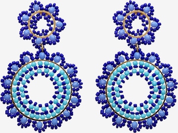 IZIA - Brincos em azul: frente