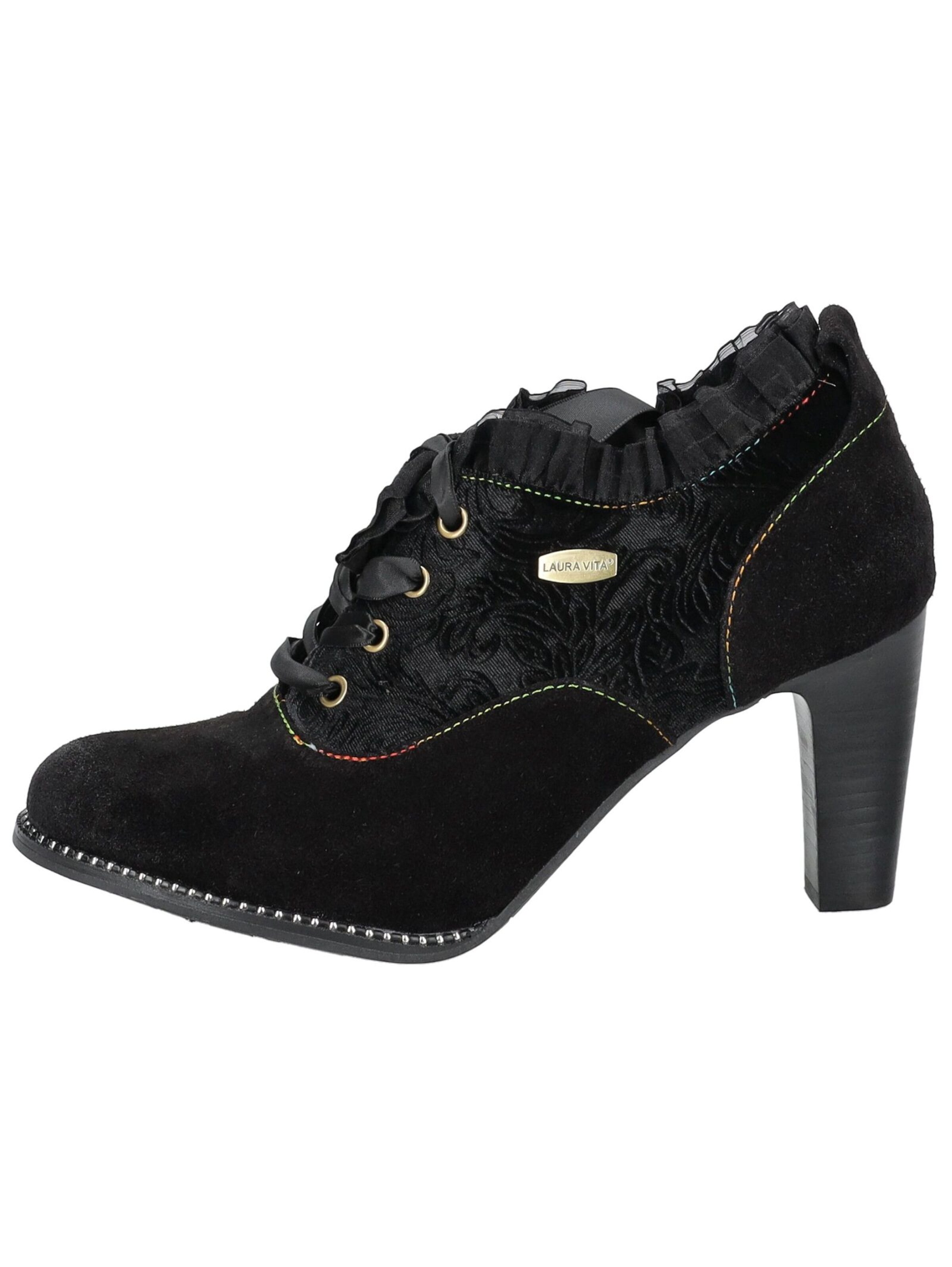 Laura Vita Schnürstiefelette in Schwarz