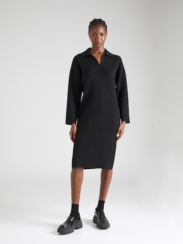 Monki Плетена рокля в черно: отпред