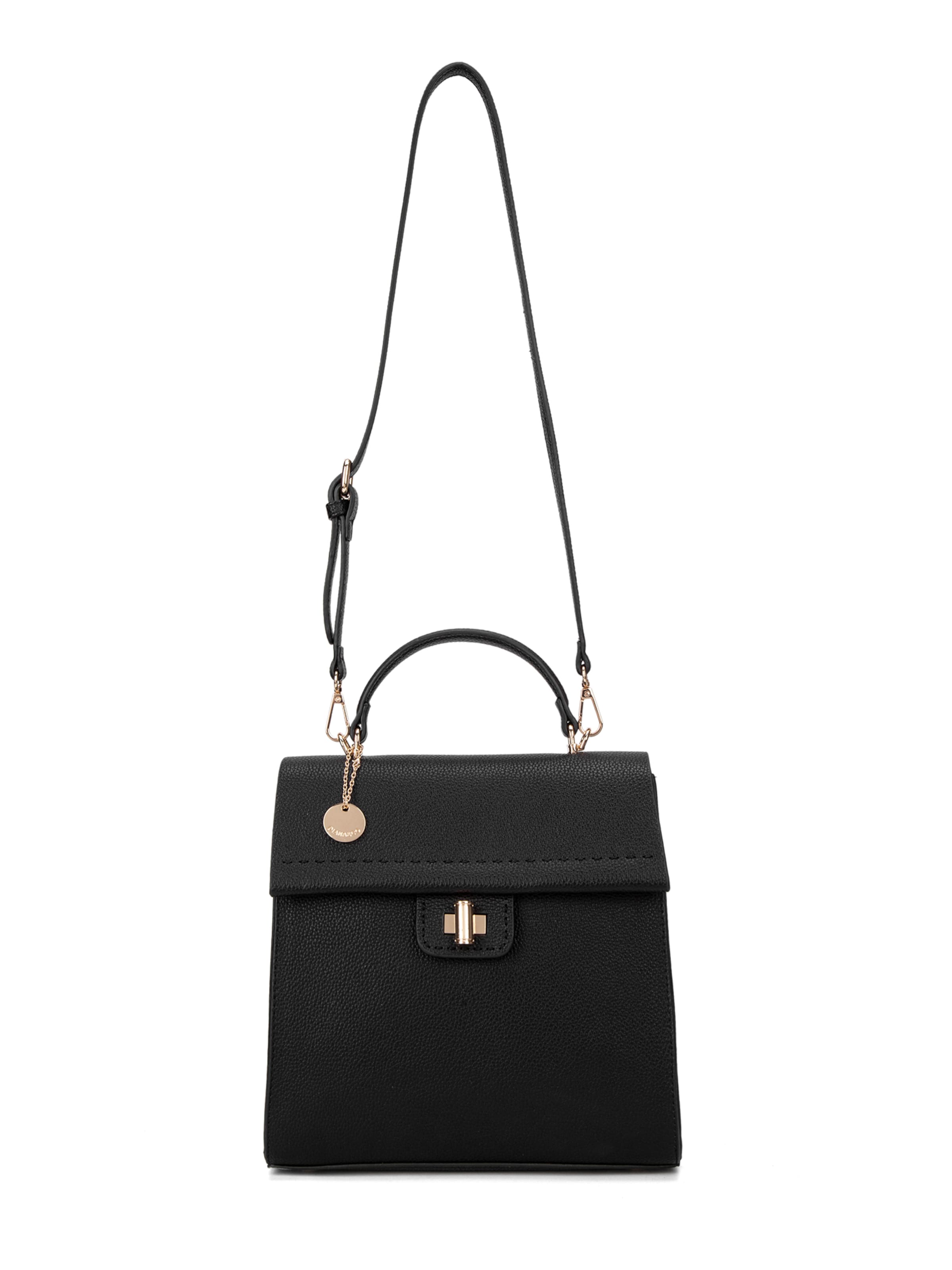 Zaino 'Zaino Donna Vegan Leather Diana & Co Firenze - Chiusura Girello Tracolla Regolabile' di Diana&Co. in nero