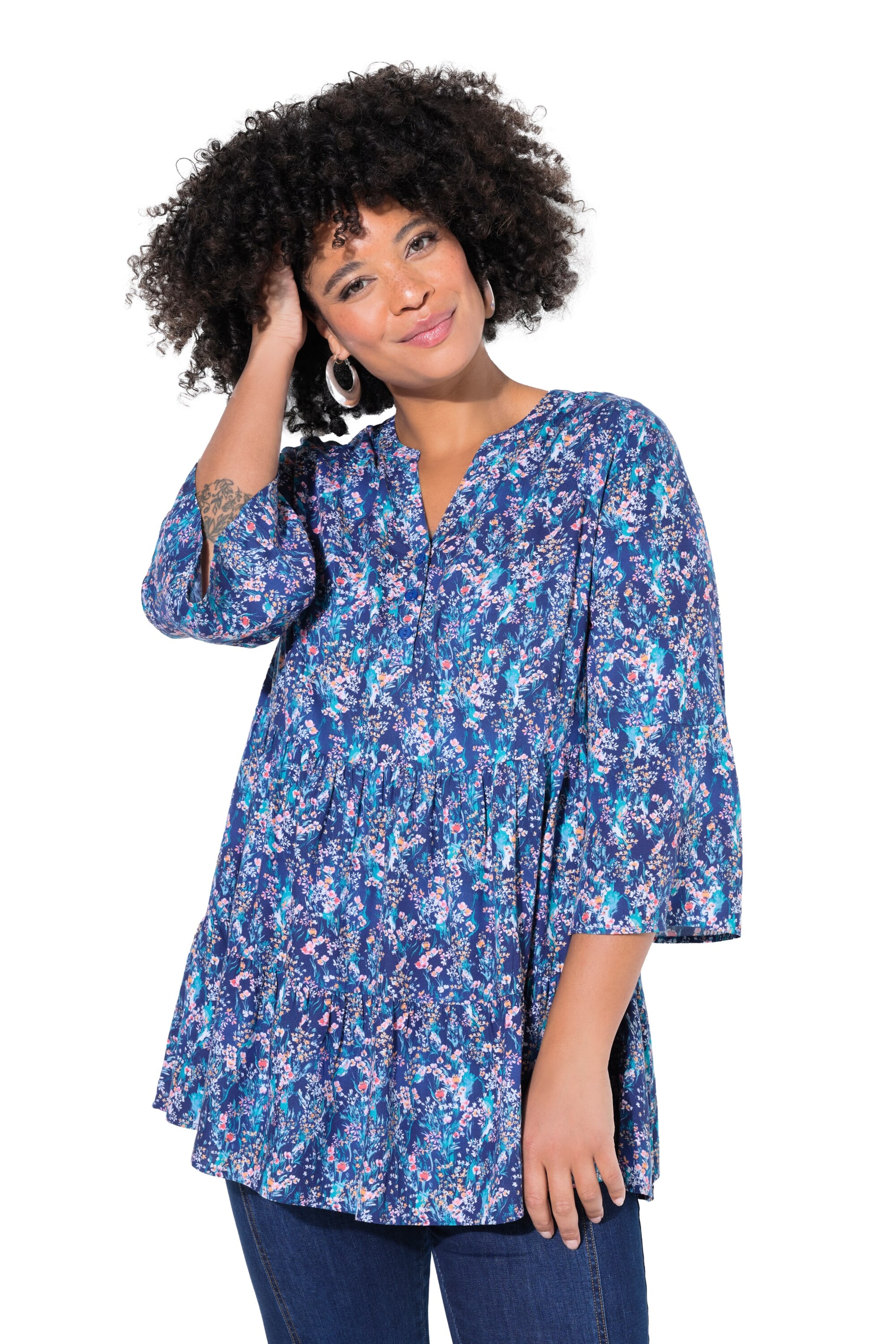 Angel of Style Tuniek in Blauw: voorkant