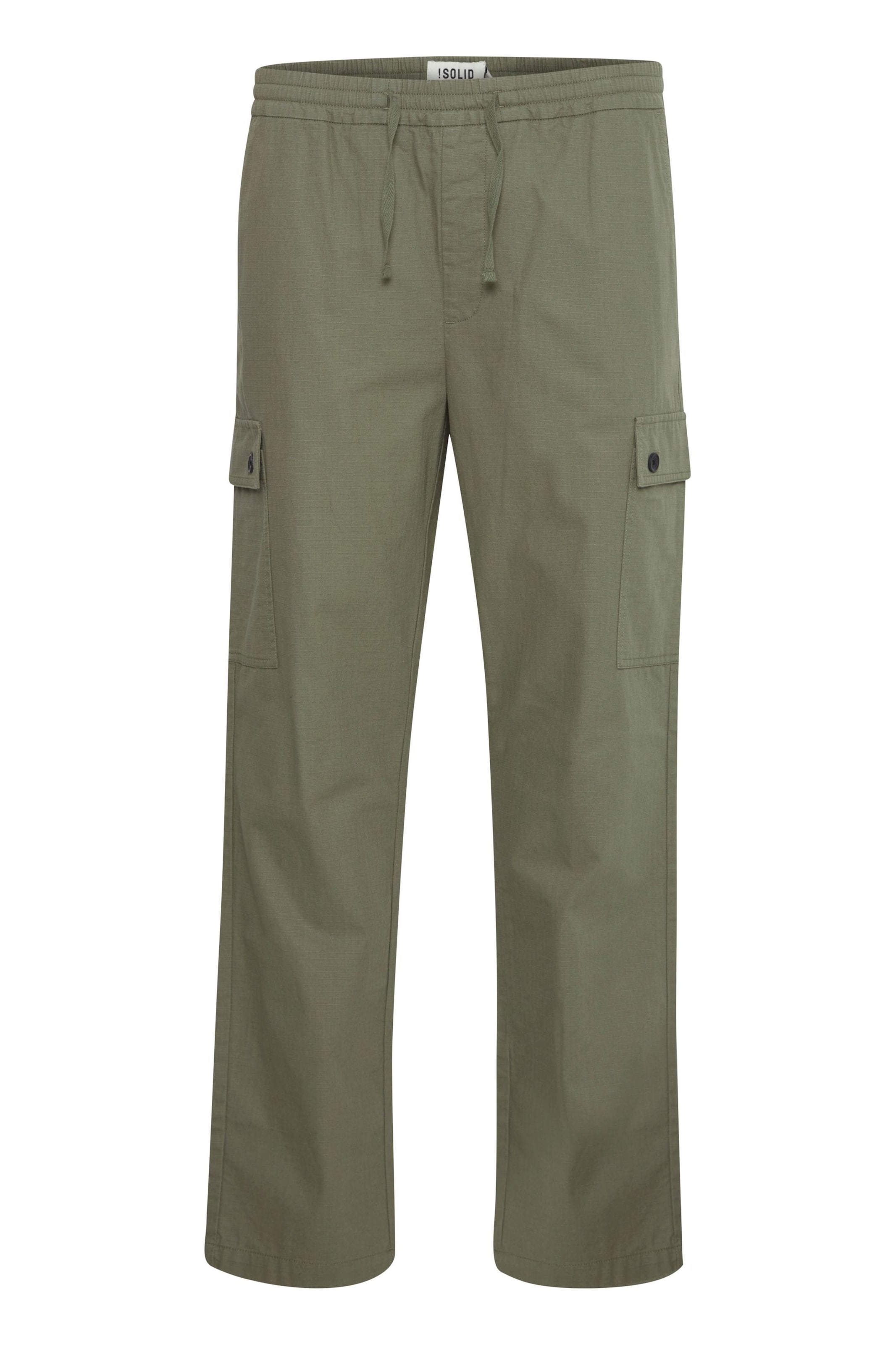 !Solid - Loosefit Calças cargo 'Lauritz' em verde: frente