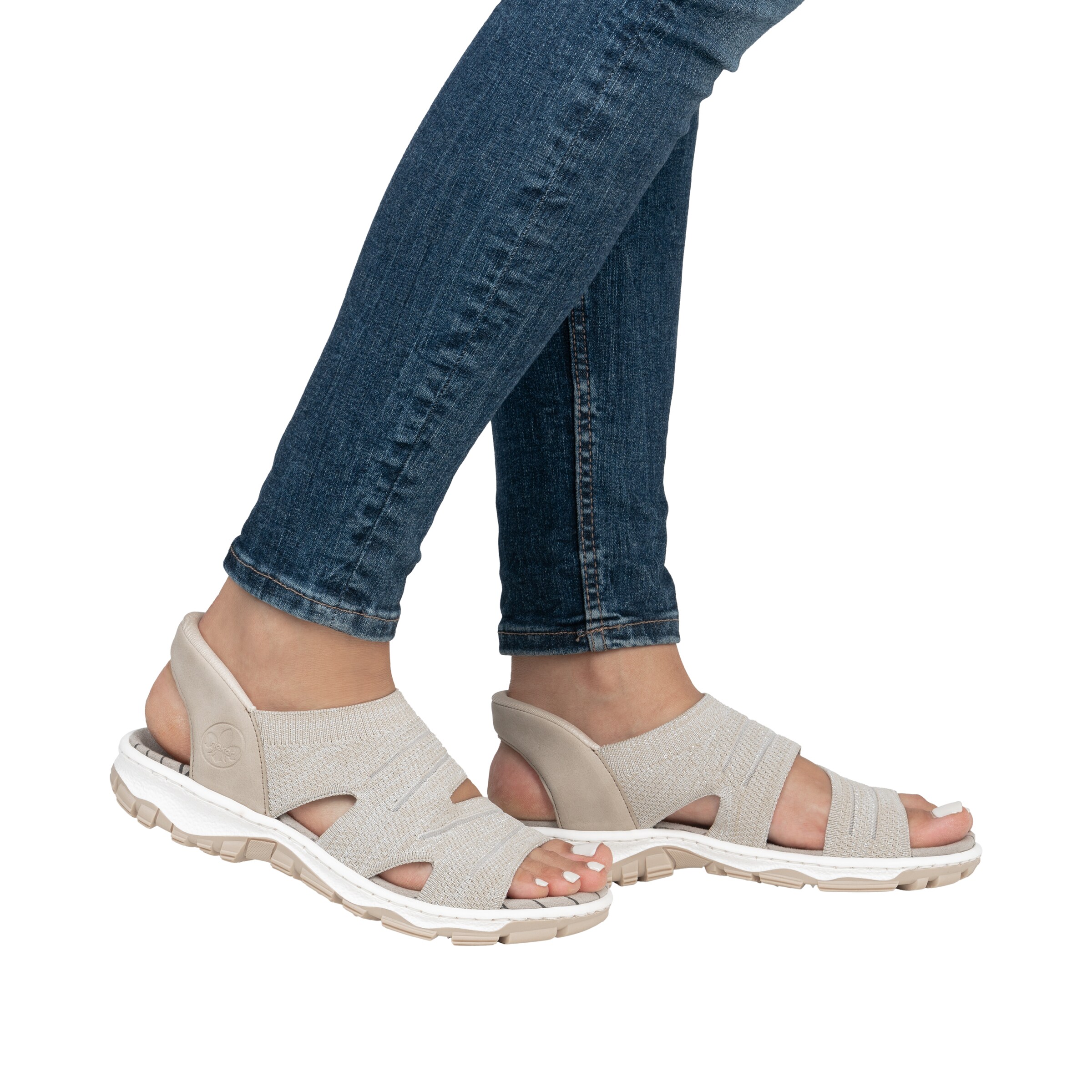 Sandalo da trekking di Rieker in beige: frontale