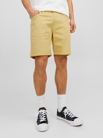 JACK & JONES - Regular Calças de ganga 'Rick Original' em amarelo: frente