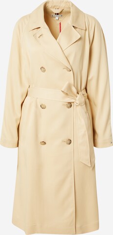 Manteau mi-saison TOMMY HILFIGER en beige : devant