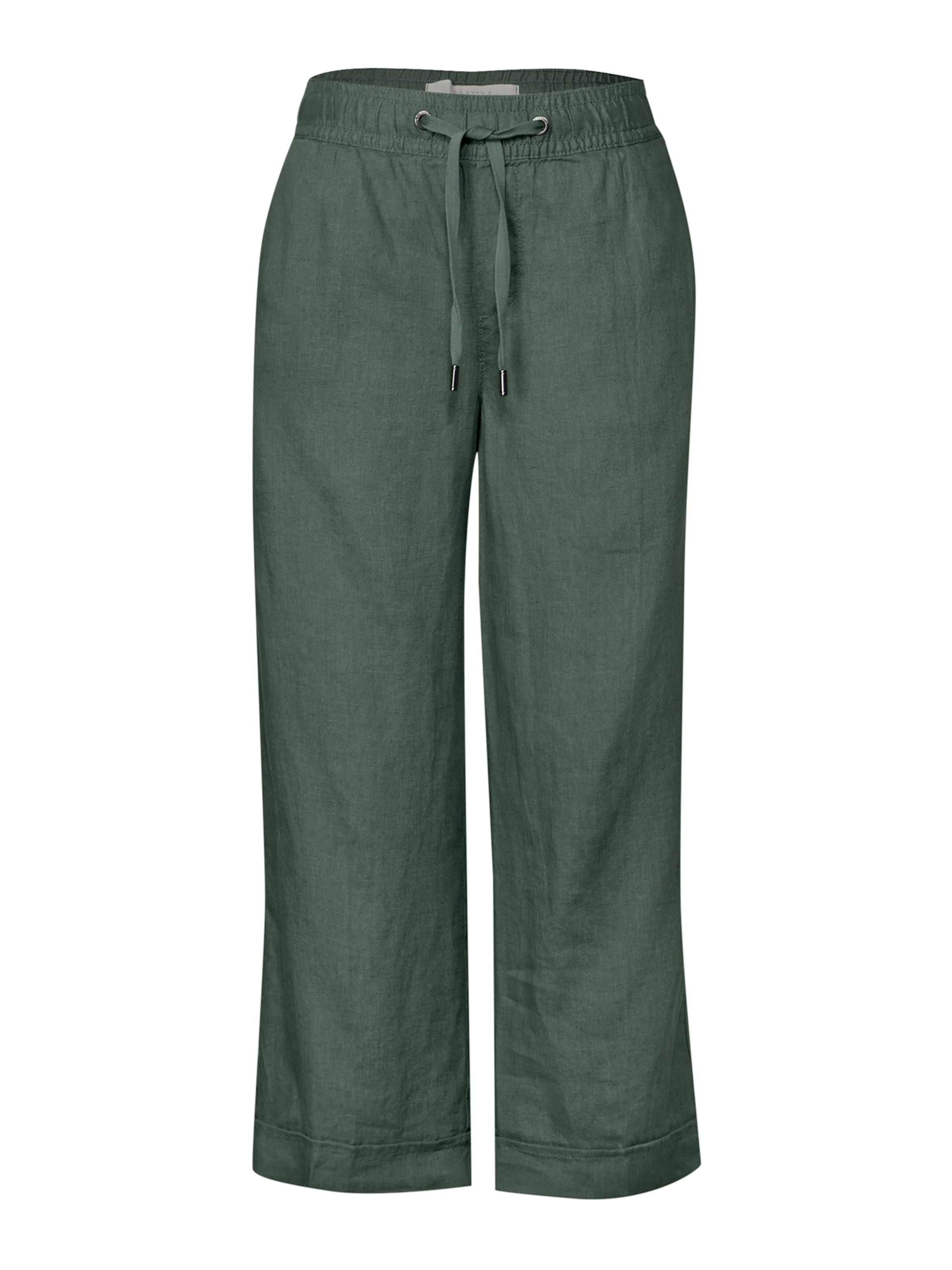 STREET ONE Wide Leg Housut värissä vihreä: etupuoli