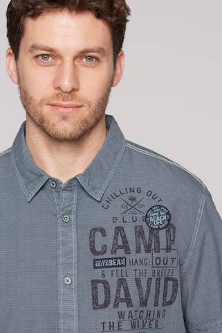 CAMP DAVID Regular fit Button Up Shirt in Grey