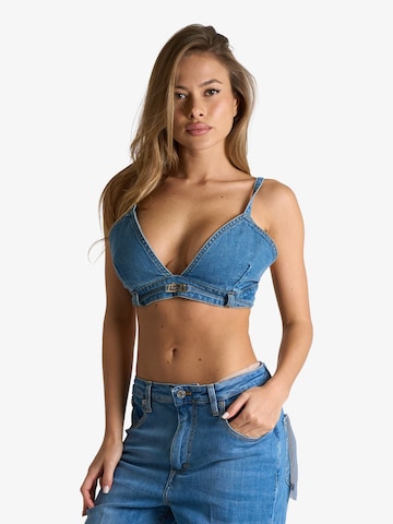 Jijil Top in Blau: Vorderseite