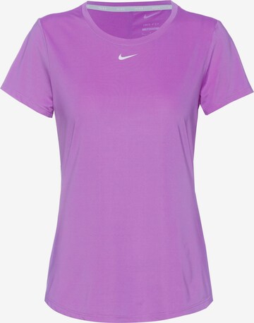 NIKE Sportshirt 'One' in Lila: predná strana