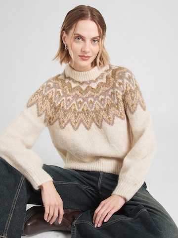 YAS Pullover 'YASELA' in Beige: Vorderseite