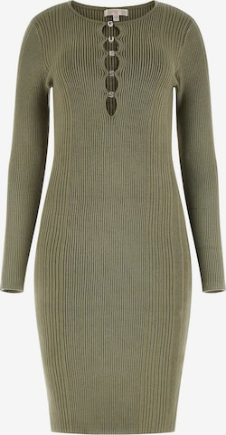 GUESS Knitted dress in Green: front