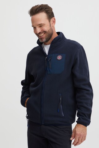 FQ1924 Fleece jas 'Luis' in Blauw: voorkant