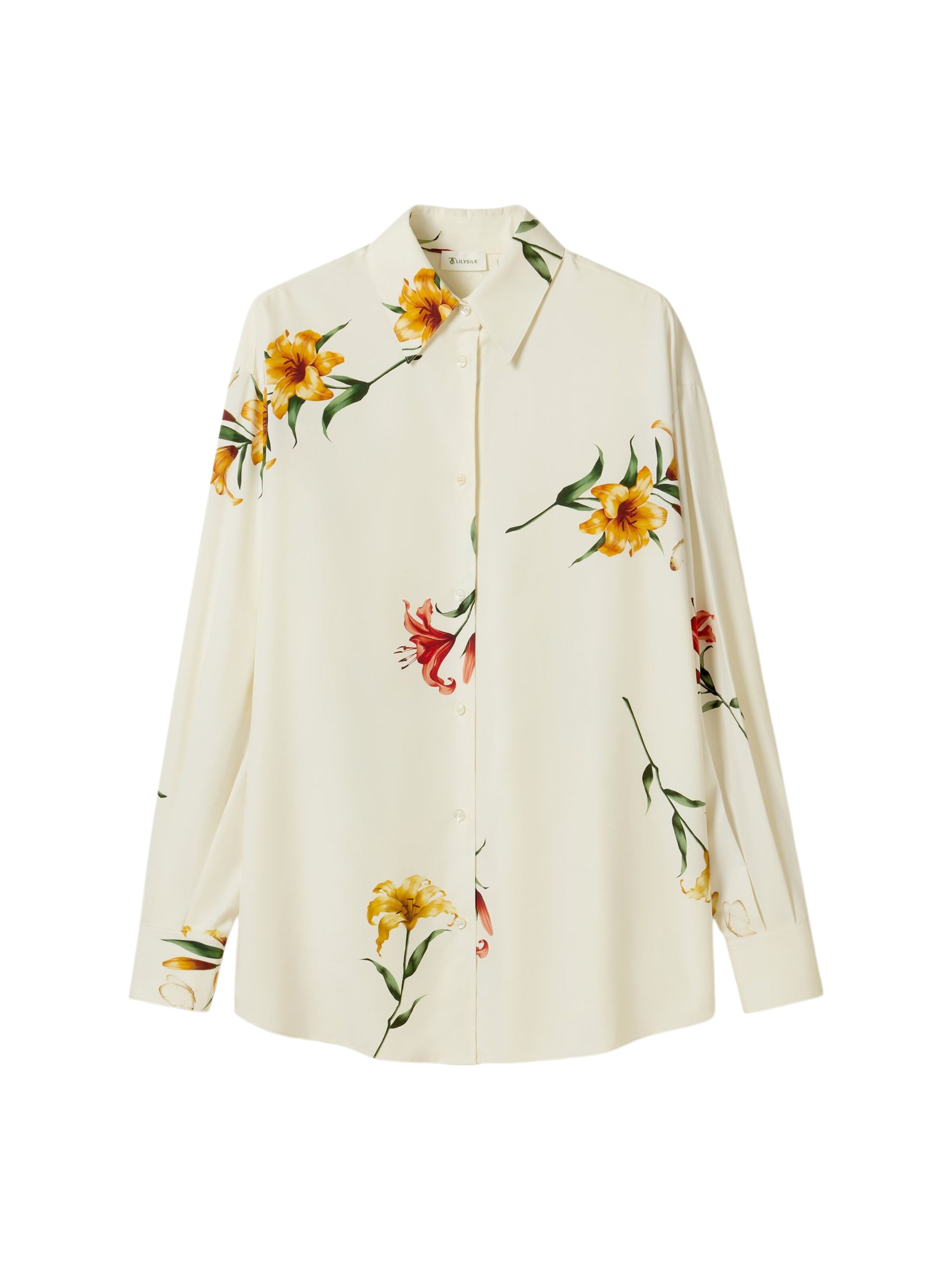 Lilysilk Blouse in Wit: voorkant