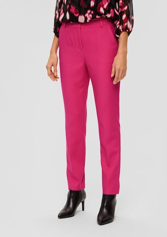 Coupe slim Pantalon s.Oliver BLACK LABEL en rose : devant