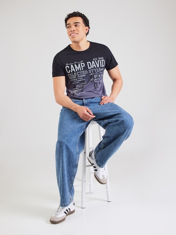 juoda CAMP DAVID Marškinėliai