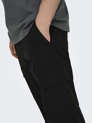 Only & Sons Loose fit Cargo Pants 'HECTOR' in Black