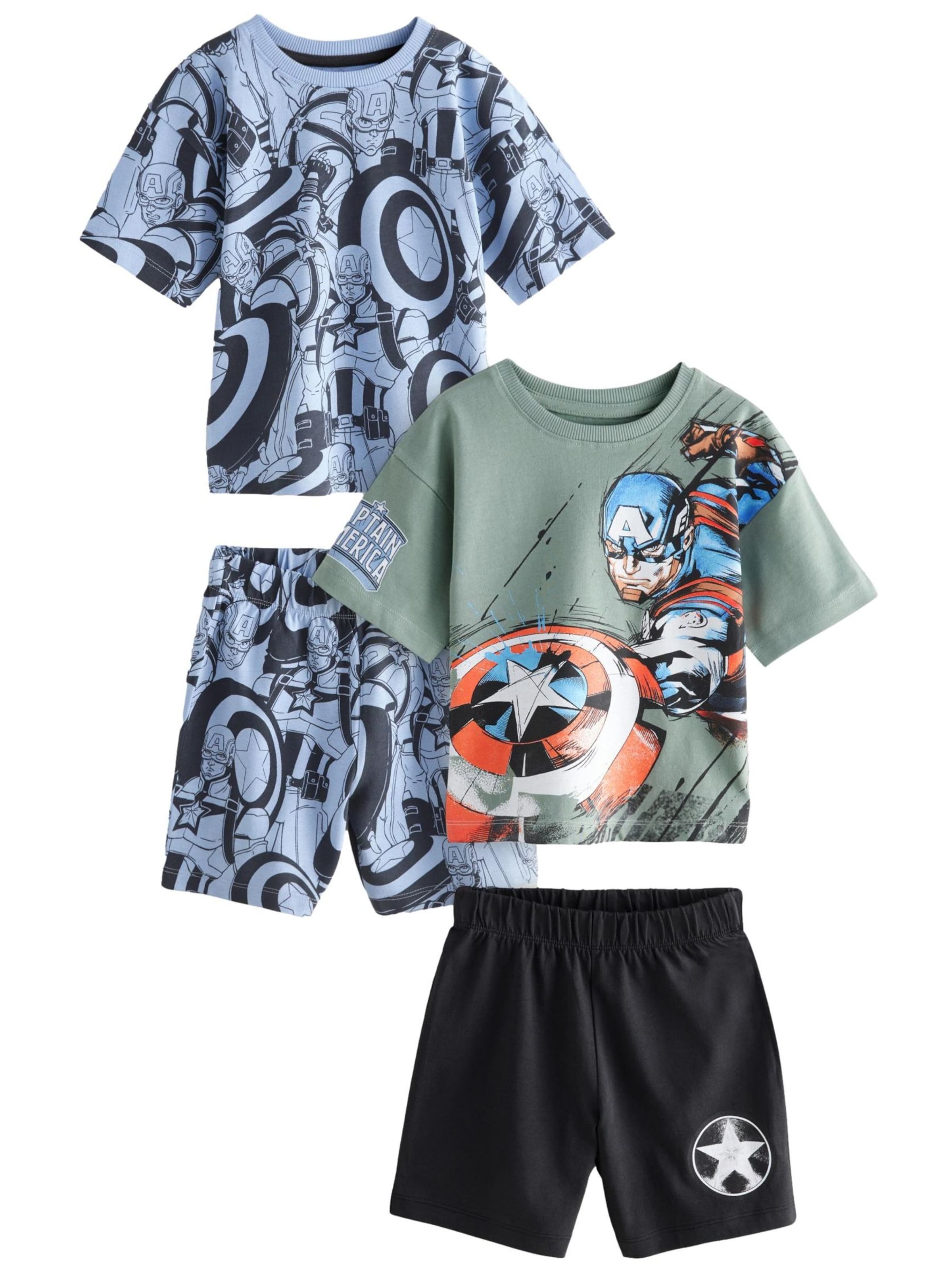 Next Пижама 'Captain America' в Черный: спереди