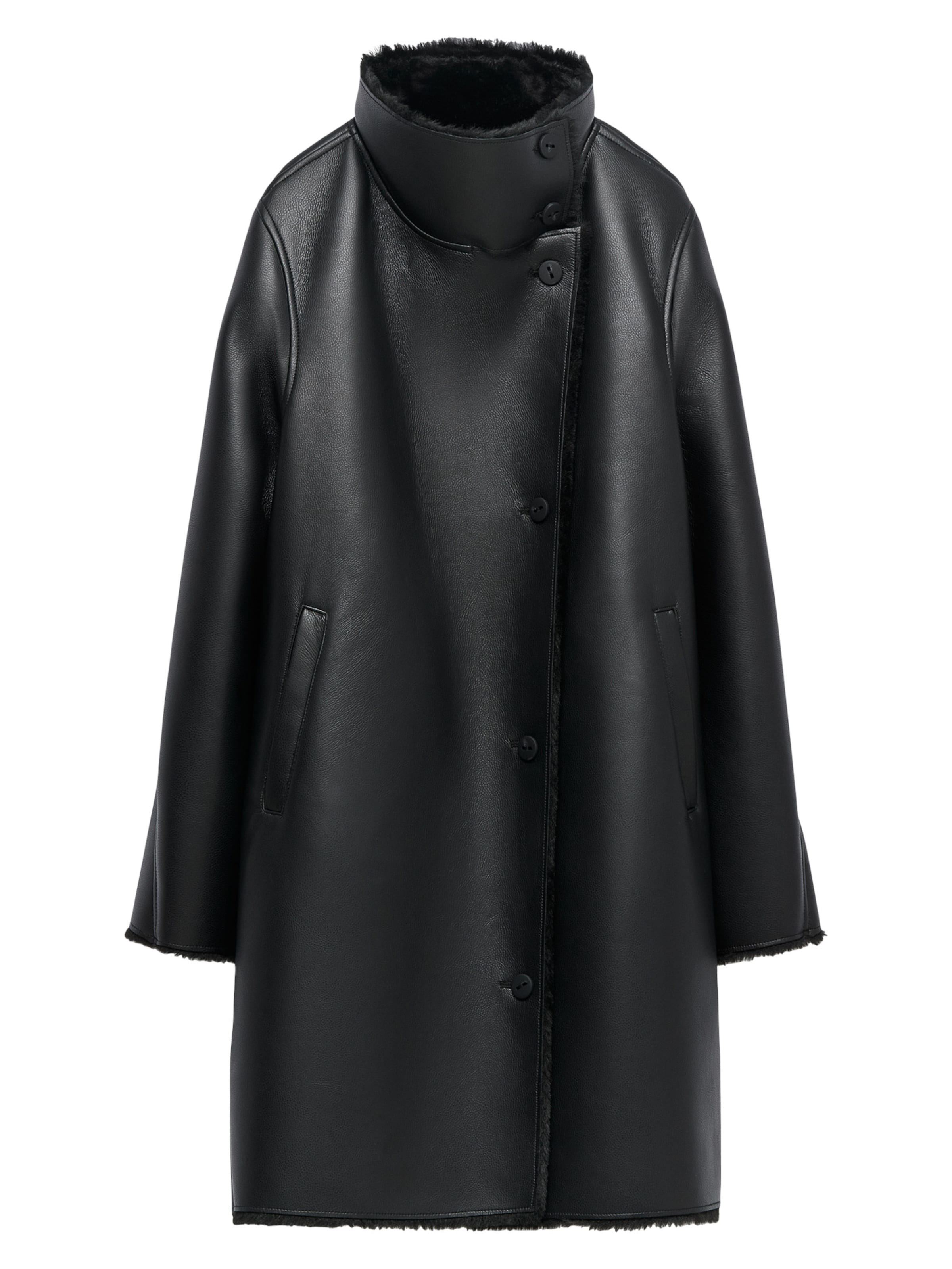 Adolfo Dominguez - Chaqueta de entretiempo en negro: frente