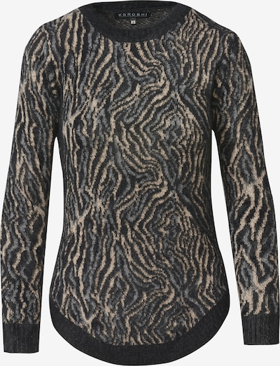 KOROSHI Pullover in beigemeliert / graumeliert / schwarz, Produktansicht